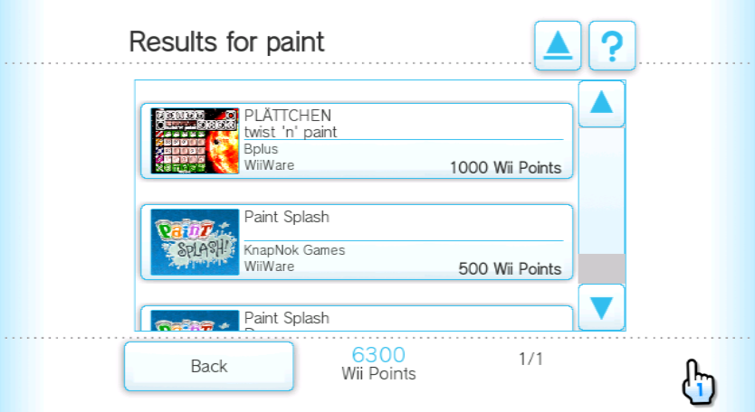 Indivdual WiiMart Wednesday page, showing what titles have been added